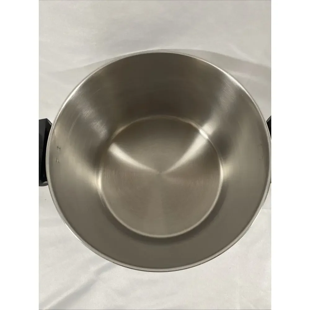 Revere Ware Stainless Steel 8 Qt Quart Stock Pot 91 Lid Tri Ply Disc Bottom USA